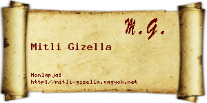 Mitli Gizella névjegykártya